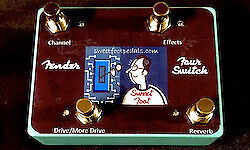 4 Button Footswirch For Fender Stage 1000, Stage 1600 (square) - Handmade In Usa