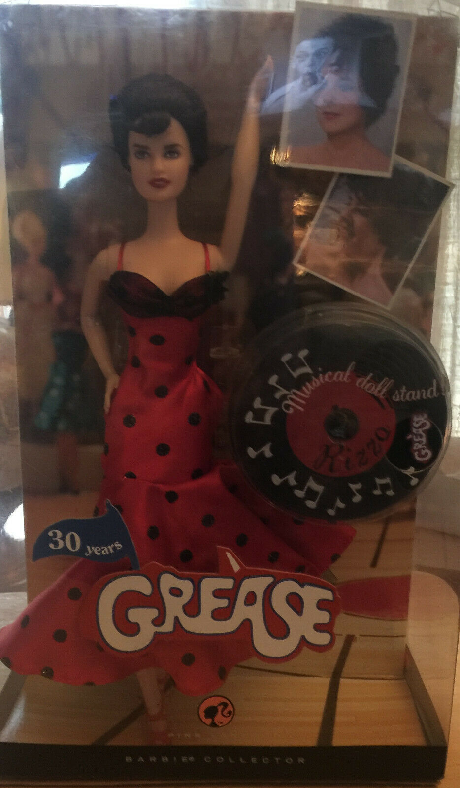 30 Year Grease Barbie Doll Rizzo With  Musical Stand