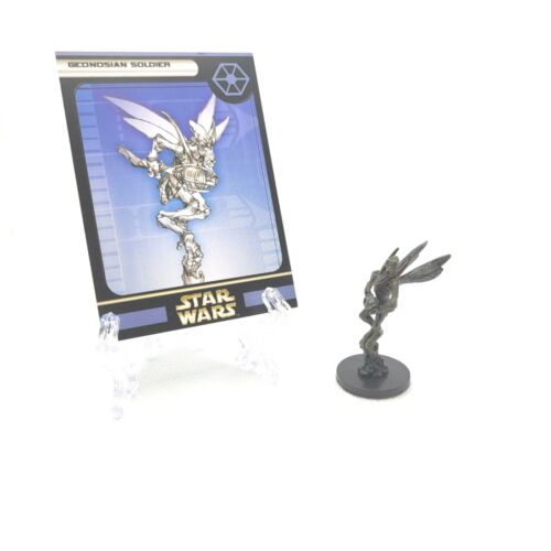Star Wars Miniatures Geonosian Soldier W/card 44/60 Wotc Uncommon