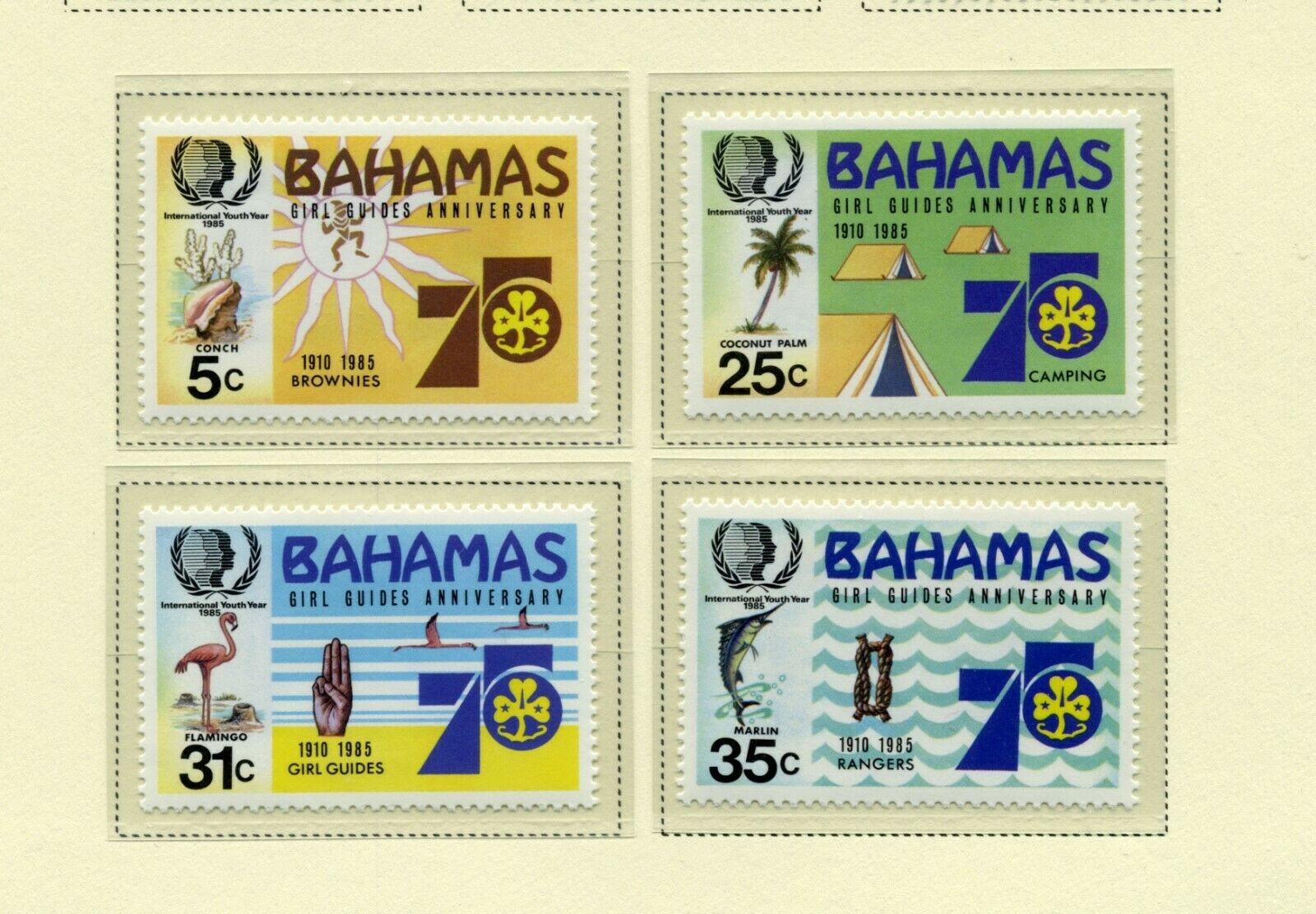 Bahamas  Mnh   572-75   Girl Guides     Ab913