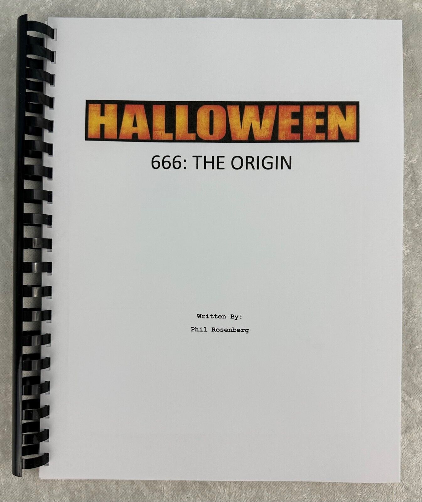 Halloween 666: The Origin Movie Script Full Reprint Script 1994 Cancelled Film