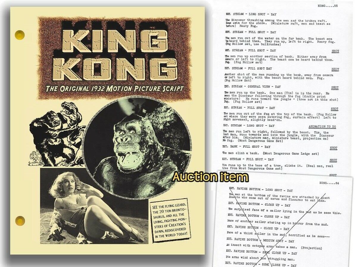King Kong : Movie Script From Classic 1933 Horror Film With Censored Scenes