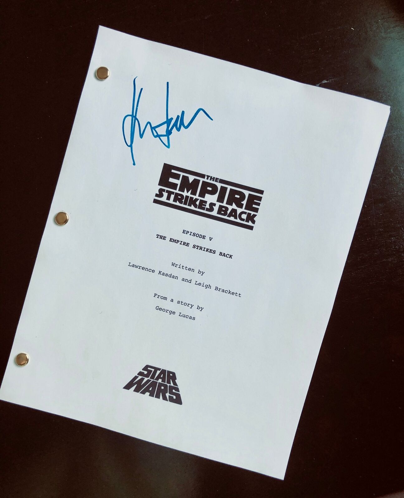Star Wars, The Empire Strikes Back, Signed Script