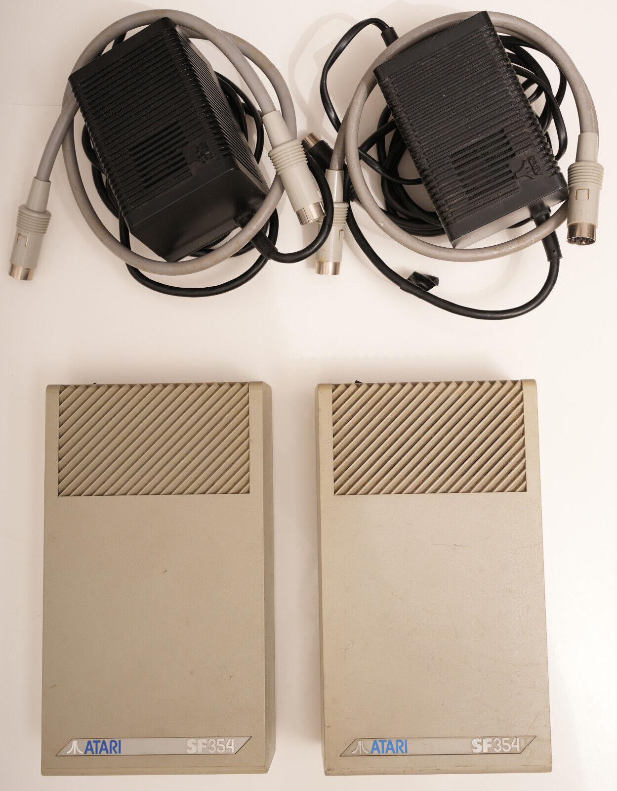 Lot Of 2 Atari Sf354 Floppy Disk Drives W/psu For Atari St/ste/mega - Repairs